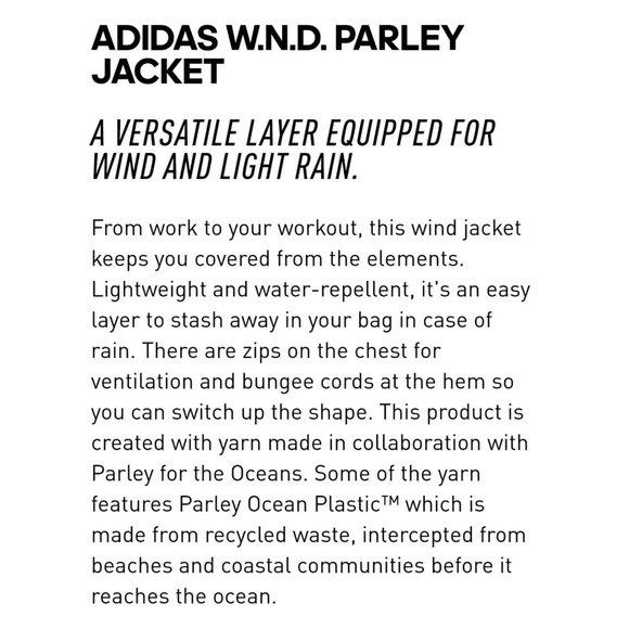 🔴SOLD🔴NWT|Adidas x Parley Recycled Jacket - Picture 3 of 11